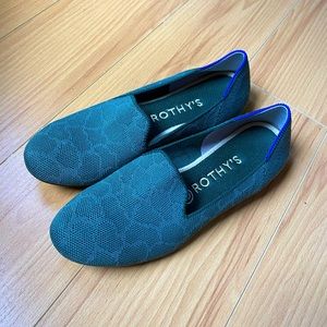 Rothy’s Loafer, green safari/giraffe (discontinued), 7.5w